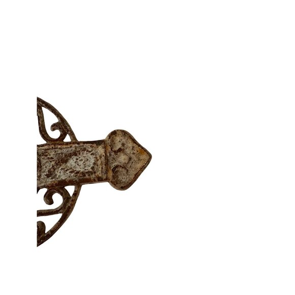 Antique Ornate Cast Iron Celtic Cross‎ Tabletop Decor - Picture 7 of 8